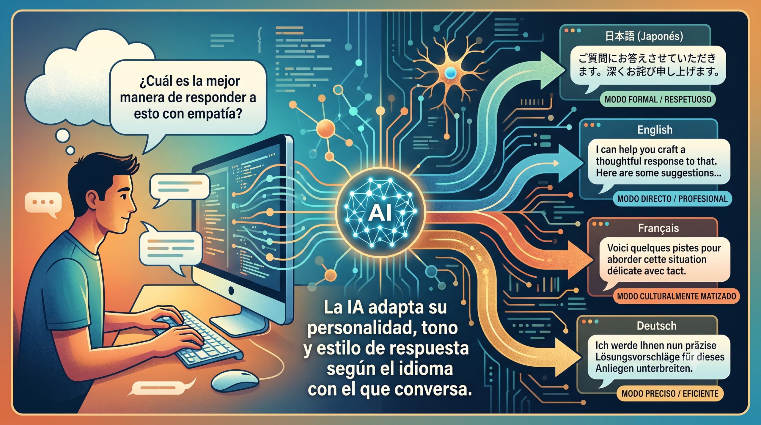 La IA no solo traduce idiomas. 